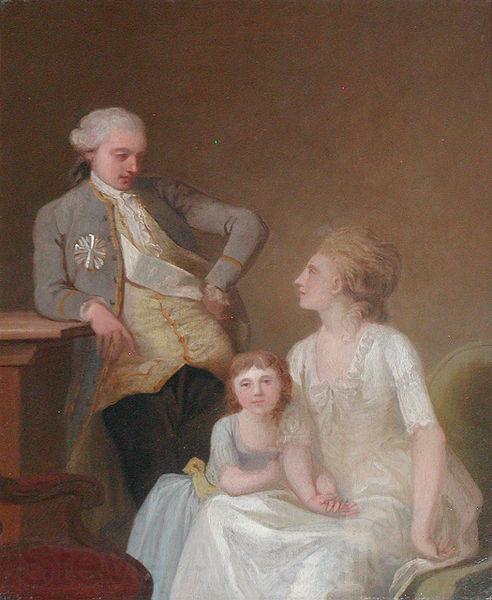 Jens Juel Johan Theodor Holmskjold and family France oil painting art